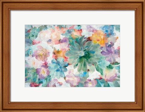 Framed Succulent Florals Crop Print