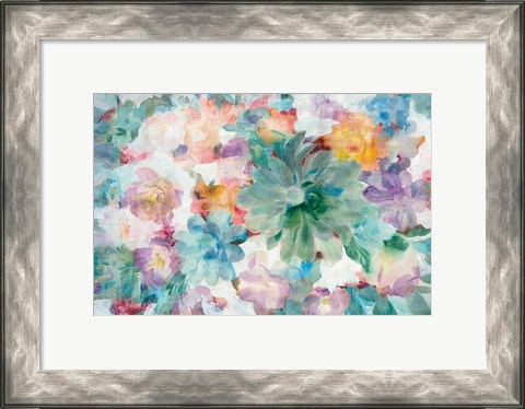 Framed Succulent Florals Crop Print