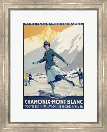 Framed Chamonix - Mont Blanc Print