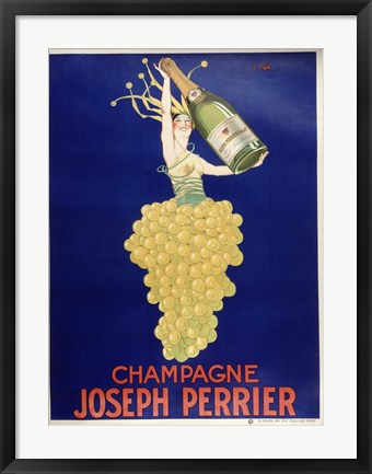Framed Champagne - Joseph Perrier Print