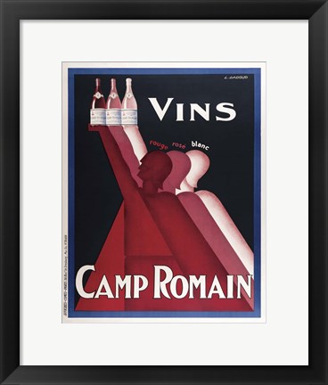 Framed Vins Camp Romain Print