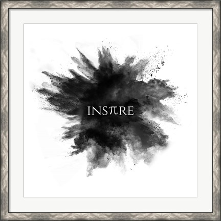 Framed Inspire Powder Explosion Black Print