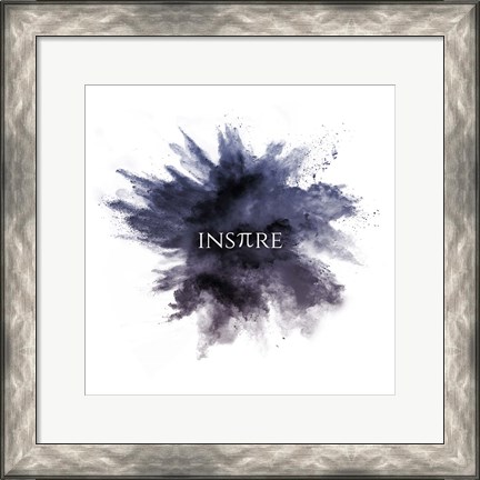 Framed Inspire Powder Explosion Purple Print