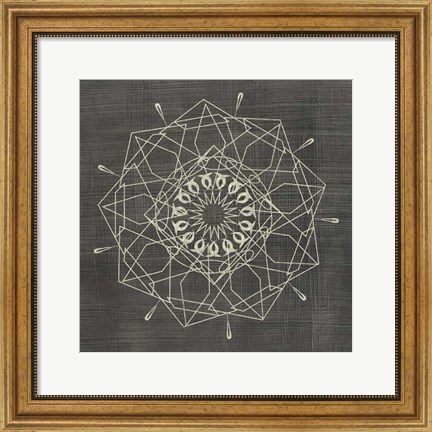 Framed Geometric Tile II Print