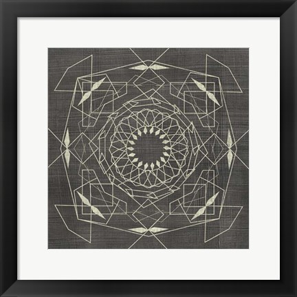 Framed Geometric Tile V Print