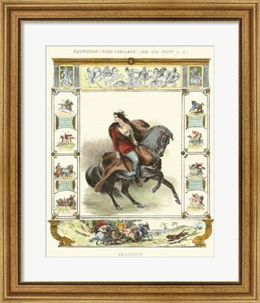 Framed Equestrian Display II Print