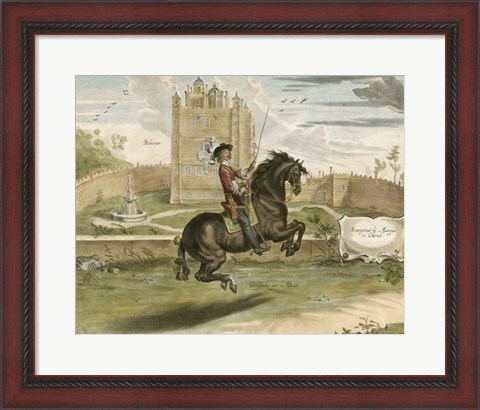 Framed English Horseman I Print