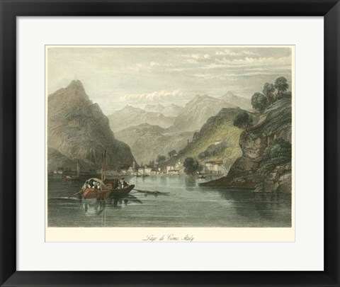 Framed Lago di Como, Italy Print