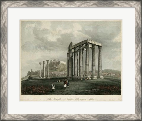 Framed Temple of Jupiter- Olympus, Athens Print