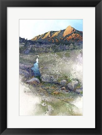 Framed Flatirons Sunrise - Boulder, Co. Print