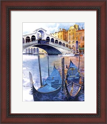 Framed Rialto Bridge - Venice Italy Print