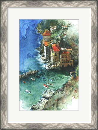 Framed Conca dei Marini - Amalfi Coast Print