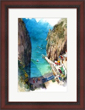 Framed Marina de Praia - Amalfi Coast Print