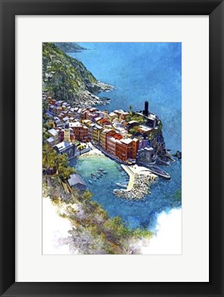 Framed Cinque Terre - Vernazza, Italy Print
