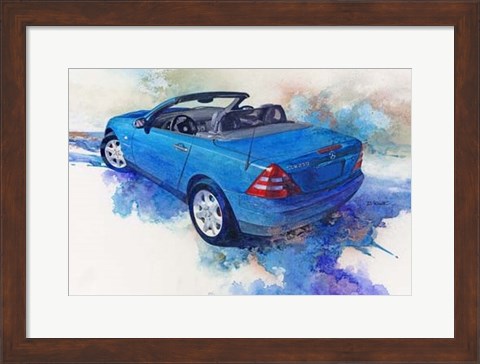 Framed &#39;82 Mercedes SLK Print