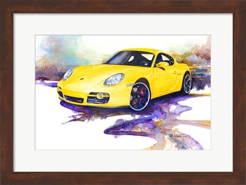 Framed &#39;06 Porsche Cayman Print