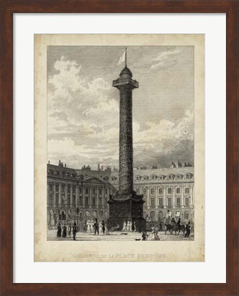 Framed Colonne de la Place Vendome Print