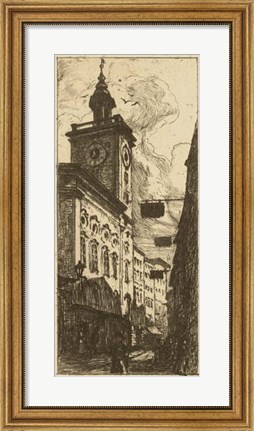 Framed Town Hall I Print
