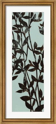 Framed Ebony Eucalyptus on Blue I Print
