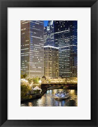Framed Chicago At Night #2, Chicago &#39;07 - Color Print