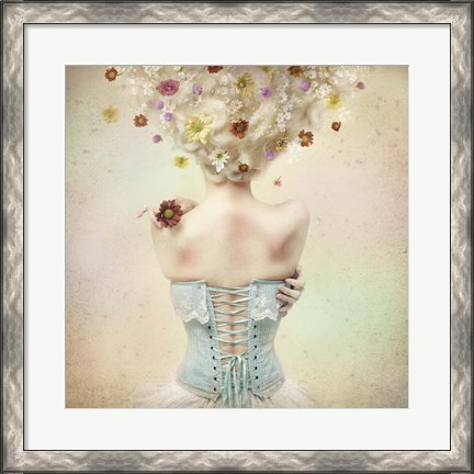 Framed Girl of the Flower Garden Print