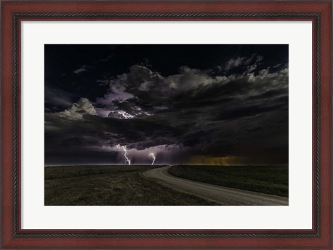 Framed Prairie Lightning Print