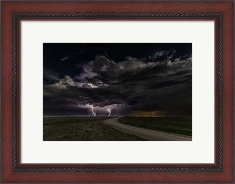 Framed Prairie Lightning Print