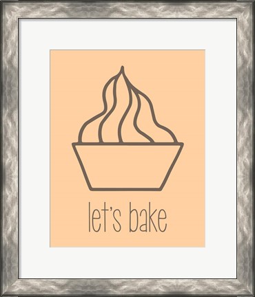 Framed Let&#39;s Bake - Dessert V Creme Print