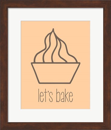 Framed Let&#39;s Bake - Dessert V Creme Print