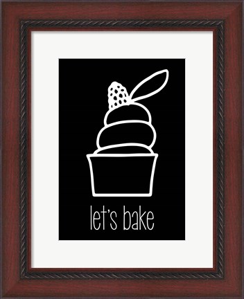 Framed Let&#39;s Bake - Dessert III Black Print