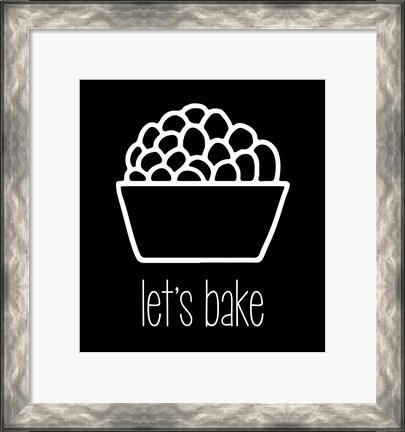 Framed Let&#39;s Bake - Dessert II Black Print