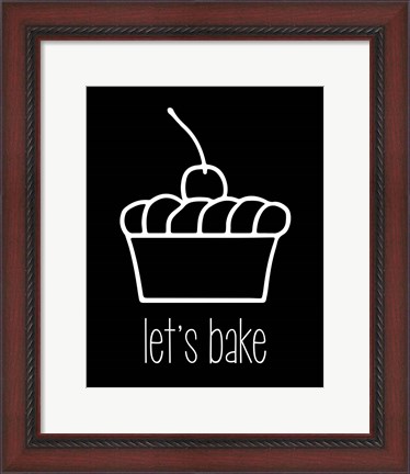 Framed Let&#39;s Bake - Dessert I Black Print