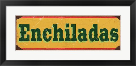 Framed Enchiladas Gold Print
