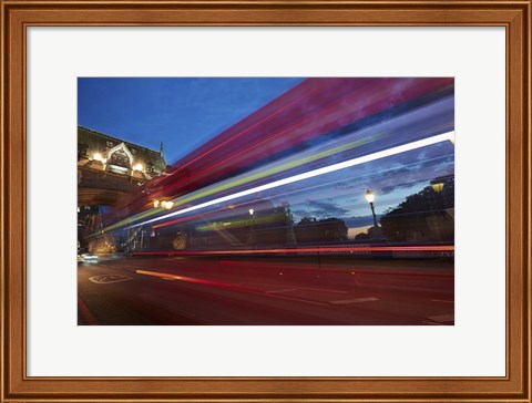 Framed Bus Tower Bridge Print