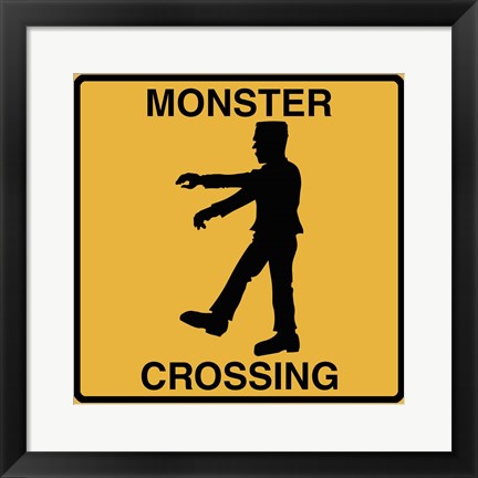 Framed Monster Crossing Print
