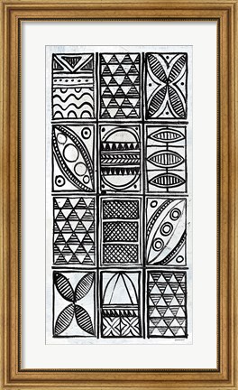 Framed Patterns of the Amazon VI BW Print
