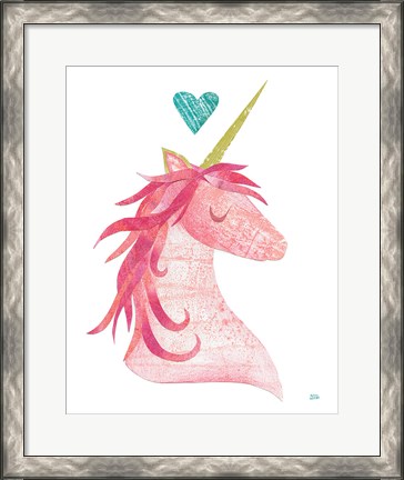 Framed Unicorn Magic I Heart Print
