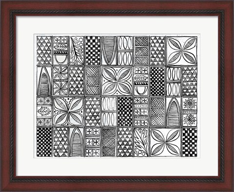 Framed Patterns of the Amazon II BW Print