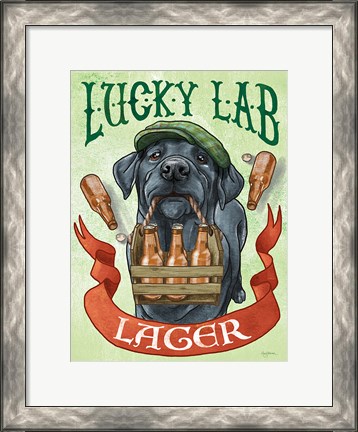Framed Beer Dogs V Print