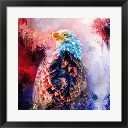 Framed Jazzy Bald Eagle Print