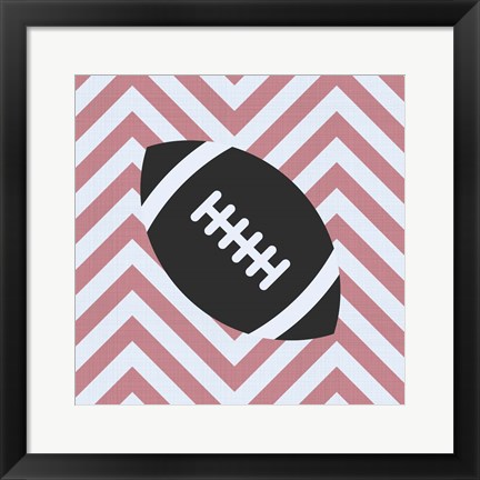 Framed Eat Sleep Play Football - Pink Part I Print