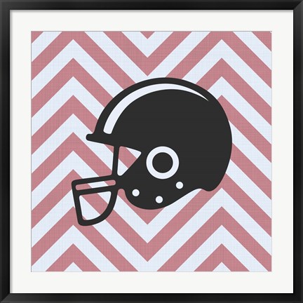 Framed Eat Sleep Play Football - Pink Part III Print