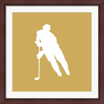 Framed Hockey Player Silhouette - Part IV Print