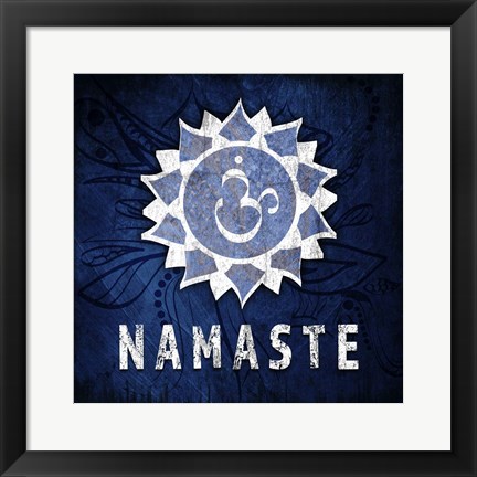 Framed Chakras Yoga Symbol Namaste Print