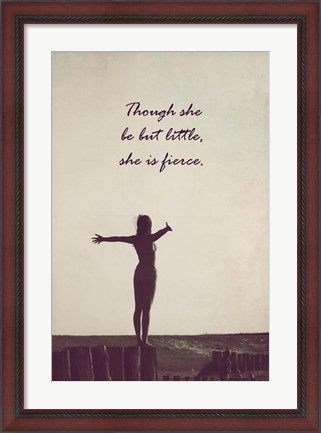 Framed Though She Be But Little - Girl on a Fence Print