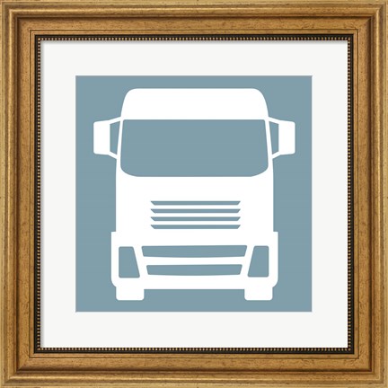 Framed Front View Trucks Set II - Blue Print