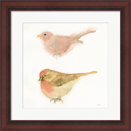 Framed Watercolor Birds II Sq Print