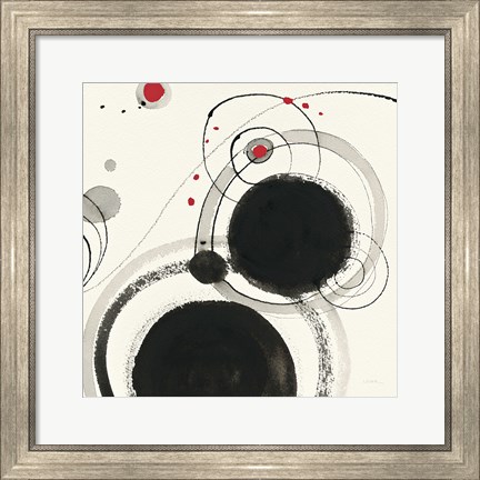 Framed Planetary III with Red Print