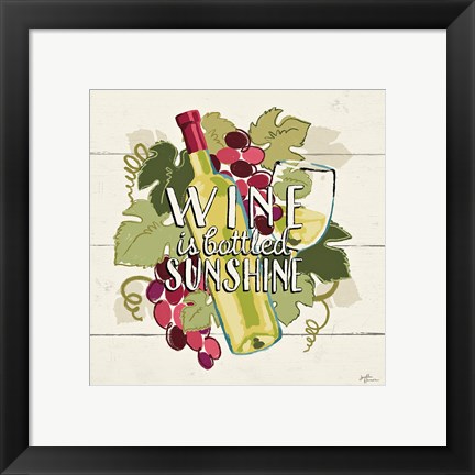 Framed Wine and Friends IV Print