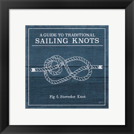 Framed Vintage Sailing Knots VI Print